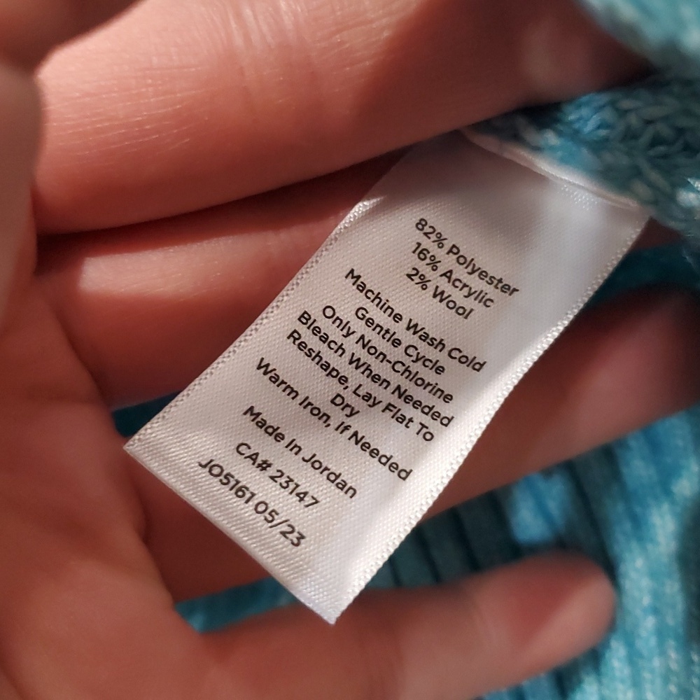 Talbots Shawl Collar Shaker Stitch Pullover. Ribbed. Wool Blend. Oversized L. - Picture 5 of 8